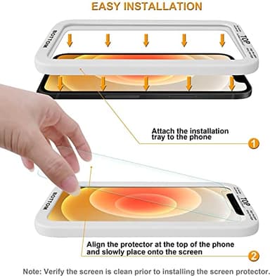 Supershieldz (2 Pack) Designed for iPhone 16e, 14, 13, 13 Pro (6.1 inch) Tempered Glass Screen Protector with (Easy Installation Tray) Anti Scratch, Bubble Free - Image 2