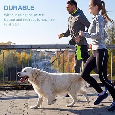 eing Retractable Dog Leash, Pet Walking Leash with Anti-Slip Handle, Strong Nylon Tape, 360°Tangle-Free, Suitable for Small Medium Dog Cat, Gift Waste Bags Dispenser Included,10 ft, Black - Image 5