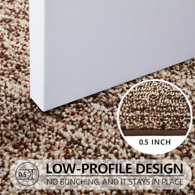 REFETONE Indoor Doormat, Front Door Mat 20"x32" Absorbent Rubber Backing Non Slip Door Mats, Washable Low-Profile Inside Floor Mat Door Rugs for Entryway, Resist Dirt Mud Mat for Dogs, Coffee/Brown - Image 4