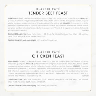 Fancy Feast Poultry and Beef Feast Classic Pate Collection Grain Free Wet Cat Food Variety Pack - (Pack of 30) 3 oz. Cans - Image 6