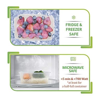 PrepNaturals 10 Pack Meal Prep Containers - 10 Pack of 25 Oz 100% BPA-free Plastic Food Storage Containers with Lids - Reusable Plastic Containers with Lids - Dishwasher Safe Lunch Containers - Image 6