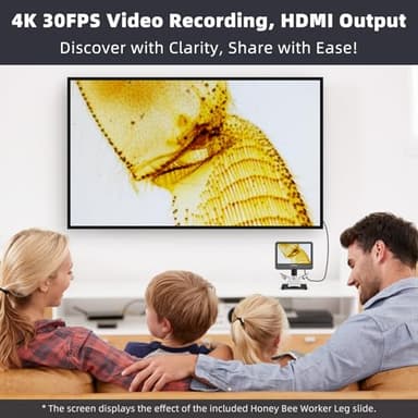 Andonstar 4K 30FPS Digital Microscope with 10.1" Screen, 3840P UHD Video Audio, Pro Boom Arm Stand for Soldering, Electronics Repair, Coin, AD208S-Pro HDMI Electronic Microscope for Adults, 64GB - Image 4