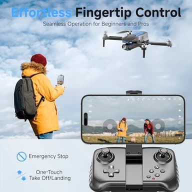 PLEGBLE Drones with Camera for Adults 4K, Brushless Motor Drone for Kids Beginners, FPV Foldable RC Quadcopter with 3 Batteries, 45 Mins Long Flight Time, Beyond-Range Loss Alert, Toys Gifts for Men Boys - Image 5