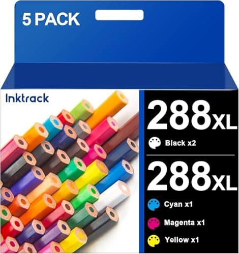 288XL Ink Cartridges 5 Pack Remanufactured for Epson 288 XL T288 T288XL Ink Cartridges Combo Pack to use for Expression Home XP-440 XP-330 XP-340 XP-430 XP-434 (2 Black,1 Cyan,1 Magenta,1 Yellow)