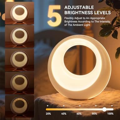 Auxmir Nursery Night Light for Baby, Magic Moon Lamp for Kids and Adult 7 Lighting Colors & 9 RGB Modes, Rechargeable Bedside Table Lamp with Timing Function, Sleep Aid Nursing Lamp for Bedroom - Image 4