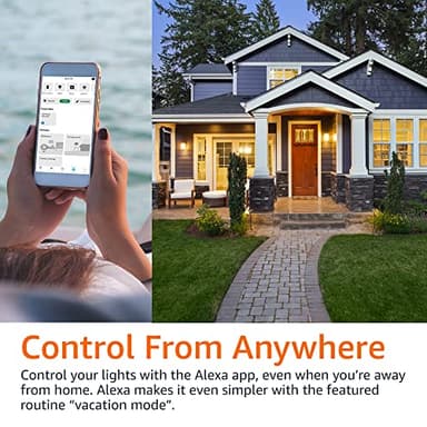 Amazon Basics Smart A19 LED Light Bulb, Dimmable Soft White (2700K), 7.5W (60W Equivalent), 800LM, Works with Alexa Only, 2.4 GHz Wi-Fi, No Hub Required, 1 Pack - Image 4