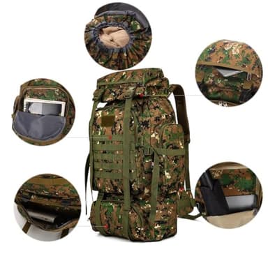 Hiking Backpack for Men 70L/100L Camping Backpack Military Rucksack Molle 3 Days Assault Pack for Climbing - Image 2