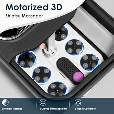 Collapsible Foot Spa Electric Rotary Massage, Foot Bath with Heat, Bubble,Temp Control, and 24 Motorized Shiatsu Massage Balls, Pedicure Foot Spa Tub for Stress Relief (Black) - Image 2
