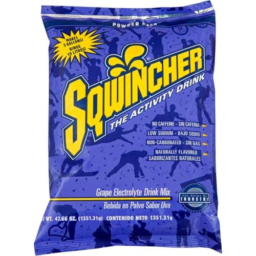 Sqwincher Powder Pack, Grape Flavor Electrolyte Drink Concentrate, 47.66 oz Packet (Pack of 16)
