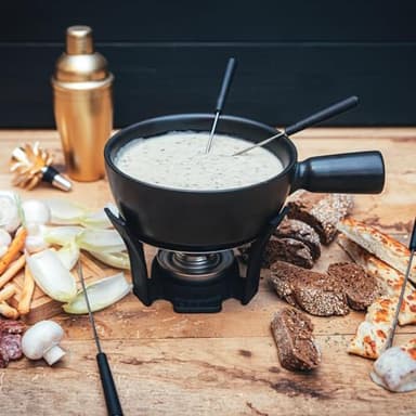 Boska Cheese Fondue Party Set Nero - Black Cast Iron Fondue Pot - Wedding Registry Items Small Kitchen Appliances for up to 4 Persons Wedding Registry Items - Image 4