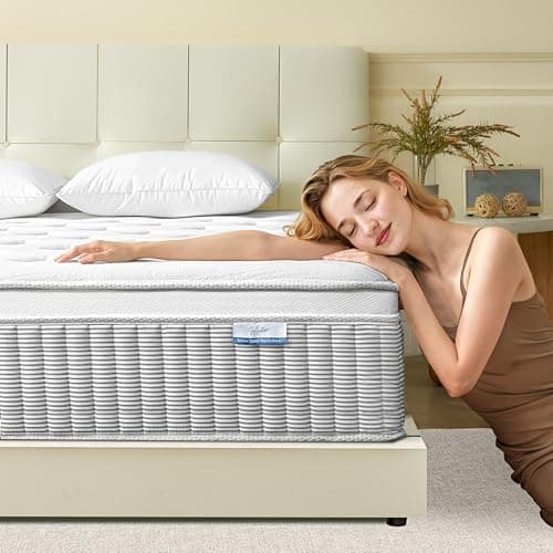 Volantica Queen Mattress, 12 Inch Memory Foam Hybrid Mattress in a Box with Pocket Springs for Motion Isolation, Pressure Relief, Medium Firm, CertiPUR-US