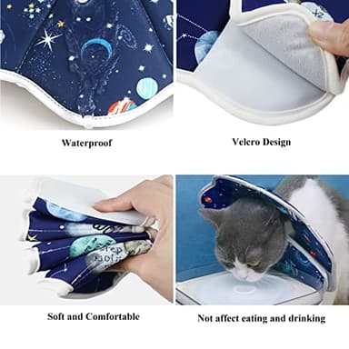 QIYADIN Soft Cat Cone, Adjustable Pet Recovery Collar After Surgery to Prevent Licking Wound, Protective Cat Neck Cone, Comfortable Pet Elizabethan Collar for Cats Kittens and Puppies (Small) - Image 3