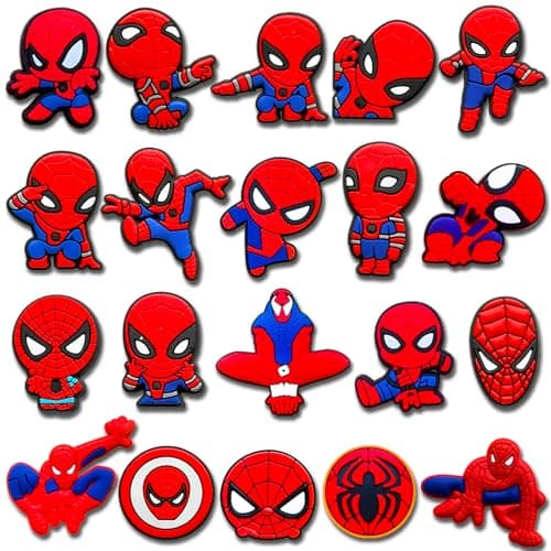 20Pcs Shoe Charms for Croc Sandals Decoration for Teen Adults Party (Red) - Image 1