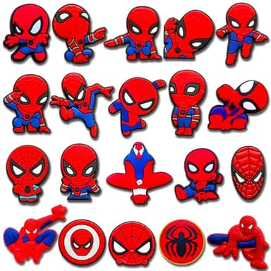 20Pcs Shoe Charms for Croc Sandals Decoration for Teen Adults Party (Red) - Image 1