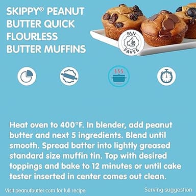 SKIPPY Natural SUPER CHUNK Peanut Butter Spread, 7 g Protein Per Serving, 15 oz (12 Pack) - Image 6