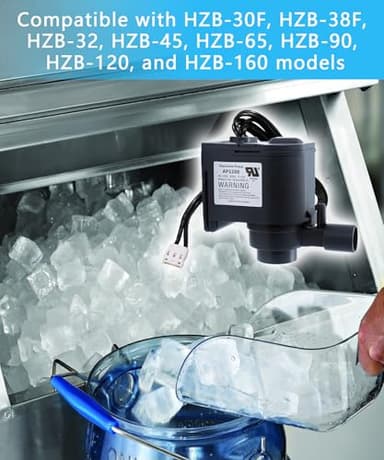 AP1200 AC120V Ice Maker Water Pump Fits for HZB-30F,HZB-38F,HZB-32,HZB-45,HZB-65,HZB-90,HZB-120,HZB-160 Ice Maker,Commercial Large Flow Water Pump,60Hz 0.13A, Hmax: 0.8m - Image 4