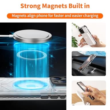 Evcing for iPhone 15 Pro Max Waterproof Case Compatible with MagSafe, Translucent Slim IP68 Underwater Built-in Screen Protector, 12FT Military Grade, 360 Full Body Protective Cover 6.7 inch Black - Image 5