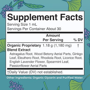 MaryRuth Organics Kids Brain Supplements for Memory and Focus, USDA Organic Drops with Ginkgo Biloba, Rhodiola Root & Licorice Root, Focus & Attention, Calm, Vegan, Non-GMO, Gluten Free, 30 Servings - Image 2