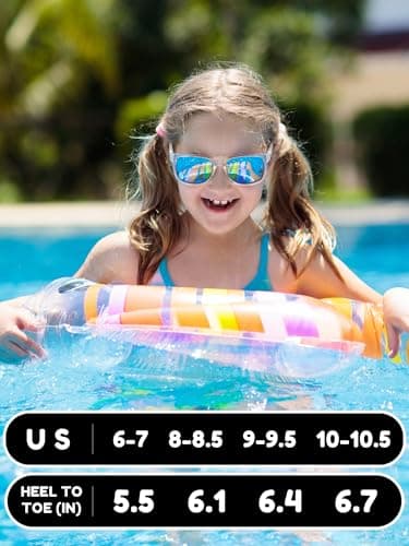 HEETA Barefoot Water Sports Shoes Footwear for Littile Kids or Toldders, Boys & Girls, 9-9.5 Littile Kids, for Beach, Water Sports, Water Parks, Black - Image 5