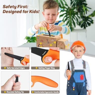 ZLemma Cardboard Construction Kit - 425 PCS Kids Building Set with Safe Serrated Cutter, Crease Roller, Screws & Nuts, STEM Upcycled Tool for DIY Cardboard Projects, Engineering & Creativity - Image 6