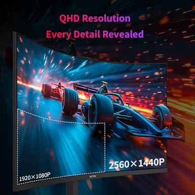 KTC 32Inch 240Hz Curved Gaming Monitor, 1000R VA, QHD(2560x1440p), 4000:1 Contrast, Support FreeSync GSync, HDMI2.0(144hz)/DP1.4(240hz)/Earphone, Tilt, Xbox PS5 Switch, 2K Computer Monitor for Gamer - Image 4