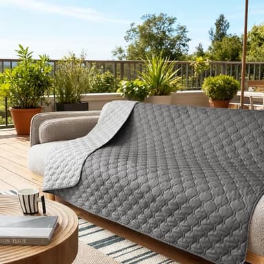 gogobunny 100% Double-Sided Waterproof Dog Bed Cover Pet Blanket Sofa Couch Furniture Protector for Puppy Large Dog Cat, Reversible (82x102 Inch (Pack of 1), Dark Grey/Light Grey) - Image 6