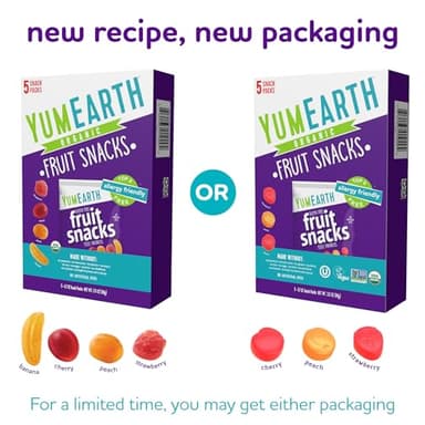 YumEarth Organic Assorted Flavor Fruit Snacks - Allergy Friendly (Top 9 Free), No Artificial Dyes or Flavors, Non GMO, Gluten Free, Vegan Candy Snacks - 0.7 Ounce (Pack of 5) (3.5 Ounce Box (Pack of 5), Fruit) - Image 3
