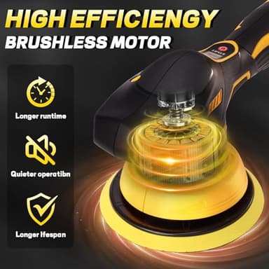 YEARTOP Cordless Car Buffer Polisher with 8 Variable Speed, Car Polisher for Detailing/Polishing/Waxing (Tools Only) - Image 2