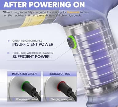 AUXTUR 3 in 1 Car Vacuum Cleaner High Power | Portable Cordless Handheld | 15000PA Brushless Motor | Super Suction Mini Vacuum With Super Endurance for Home - Image 5