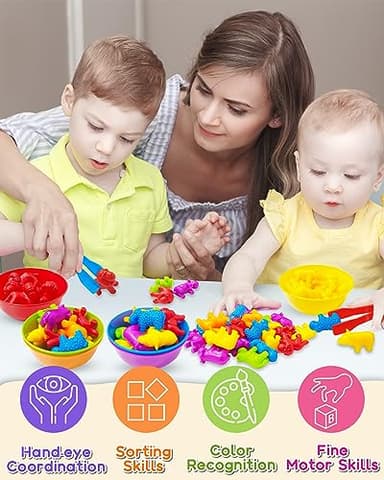 Yetonamr Counting Dinosaurs Montessori Toys for 3 4 5 Years Old Boys Girls, Toddler Preschool Learning Activities Toy for Kids Ages 3-5, 4-8, Birthday Gifts Sensory Toys - Image 4