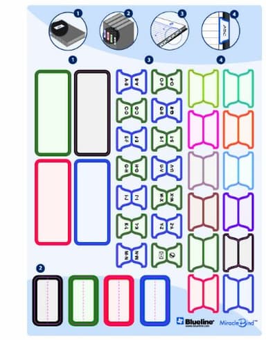 Blueline MiracleBind™ Notebook, Lizard-Like Hard Cover, 150 Repositionable, Refillable Pages, 9.25" x 7.25", Black (AF9150.81) - Image 9