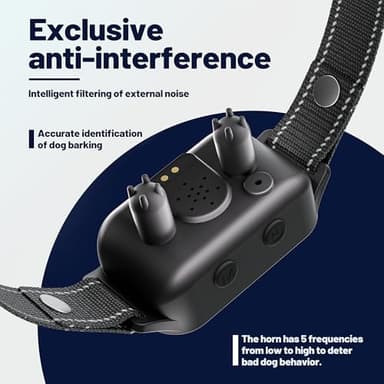 JEUJE Dog Bark Collar 2 Pack, Bark Collar for Large Medium Small Dogs 8-120lbs, AUTO Barking Collar, Bark Training Collar with 7-Level Sensitivity + 5 Safety Modes Humane Training System - Image 6