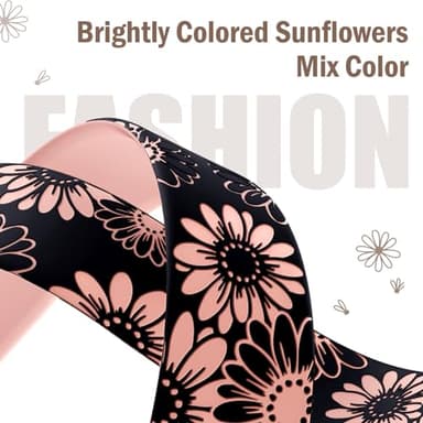 DaQin Floral Engraved Band Compatible with Apple Watch Bands for Women 40mm 41mm 42mm 44mm 45mm 46mm 38mm, Cute Two-Tone Flower Soft Silicone Sport Strap for iWatch Series 11 10 9 8 7 6 5 4 3 2 1 SE - Image 8