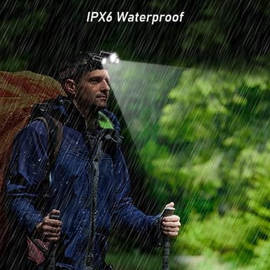 Blukar LED Headlamp, Super Bright Rechargeable Headlight Flashlight - 3 Lights 5 Modes,Zoomable,Spotlight&Floodlight Combination, IPX6 Waterproof, 20+Hrs Runtime for Running,Hiking,Camping etc. - Image 5