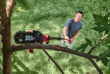 SKIL PS4563B-10 PWR CORE 20 8" 20V Pole Saw Kit, Includes with 2.0Ah Lithium Battery and Charger, Red - Image 6