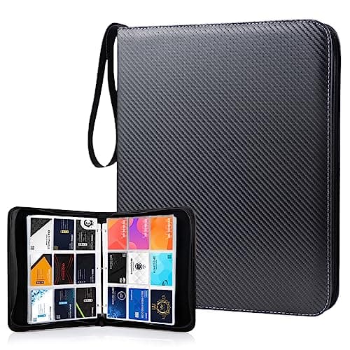 WOT I Trading Card Binder, 900 Pockets Sleeves with Zipper, Double Sided Pockets Card Holder Carry Case for Baseball Card, Football Card - Image 1