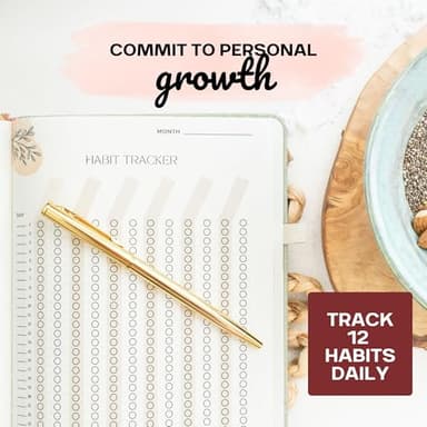 Daily Gratitude Journal for Women (5.7x8.25")- Linen Hardback Daily Women’s Journal - 6 Month Undated Guided Notebook with Prompts -Green Gratitude Diary with Prompts for Women- Personal Organizer - Image 5
