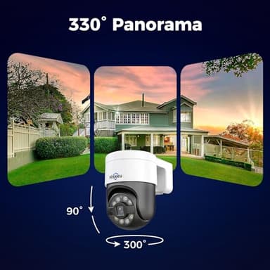 【Human Tracking+300°Pan 90°Tilt】 Hiseeu 4K PoE Security Camera System,Wired NVR Security Camera System w/8 * 5MP PoE PTZ Camera Outdoor&Indoor,2-Way Audio,Color Night Vision,7/24 Record - Image 3