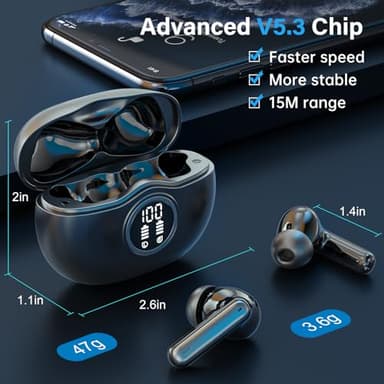 Wireless Headphones LED Display for Work - Image 4