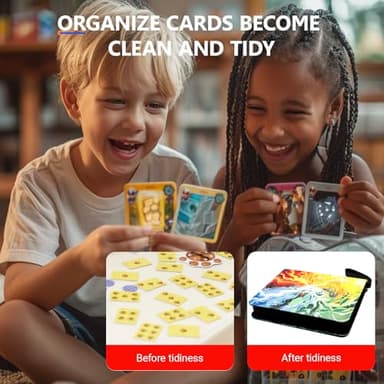 Trading Card Binder for TCG Cards, 9-Pocket Portable Card Collector Ablum Holder Book Fits 900 Cards with 50 Removable Sleeve, Waterproof BKM Card Binder Display Storage Carrying Cases for TCG-Storm - Image 8