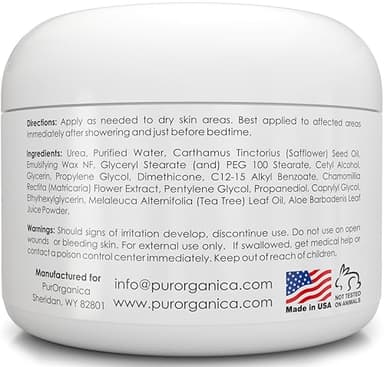 PurOrganica Urea 40% Foot Cream – Made in USA, Dermatologist Tested, Intensive Repair for Dry, Cracked Heels, Corns, Calluses & Rough Feet, Professional Strength Exfoliating & Moisturizing Cream - Image 8