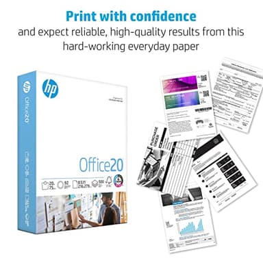 HP Printer Paper | 8.5 x 11 Paper | Office 20 lb | 3 Ream Case - 1500 Sheets | 92 Bright | Made in USA - FSC Certified | 112090C, White - Image 3