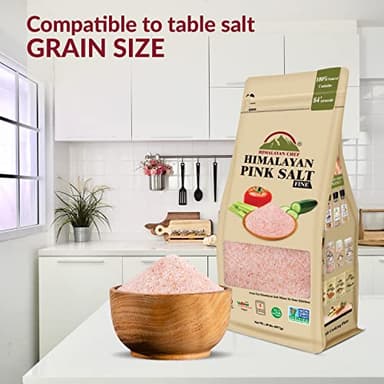 Himalayan Chef Pink Himalayan Salt, Extra Fine Grain - 20 lbs Bulk Size, Ready to Use Pink Salt, Natural & Organic Himalayan Salt - Bag - Image 3