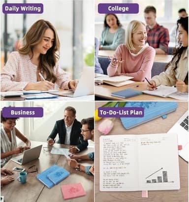 Lined Journal Notebook 365 Pages, A5 Leather Journals for Writing Women & Men, Hardcover Notebook with 100GSM Thick Paper, Daily Journal Notebook for Travel, Work, School, Note Taking, College Ruled - Image 8