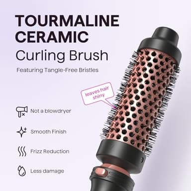 Wavytalk 5 in 1 Curling Wand Set, Multi Curl, Curling Wand Set with Thermal Brush and 4 Interchangeable Ceramic Curling Wand(0.5”-1.25”), Instant Heat Up Wand Curling Iron (Rose Gold) - Image 6