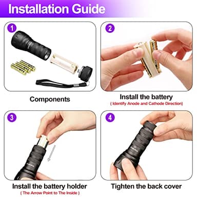 Black Light UV Light Flashlight, 21 LED 395nm Ultraviolet Blacklight Flashlight Mini Pet Urine Detector for Dog/Cat, Dry Stains, Resin Curing, Matching with Pet Odor Eliminator(Batteries are Included) - Image 7