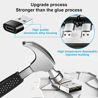 BaseNew USB Type C Adapter 8 Pack,USB to USB C Adapter,USBC Type A Male Female OTG Converter Adaptor,Charger Cable Connector for iPhone 15 14 13,MacBook Pro,iPad,iMac,Grey - Image 5