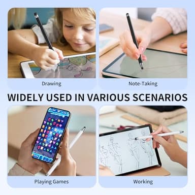 Stylus (10Pcs), Stylus Pen for Touchscreen, High Precision and Sensitivity Stylus Pen for iPad/iPhone/Samsung/Android Smartphone and Tablets, Compatible with All Capacitive Touch Screen (Black/White) - Image 6