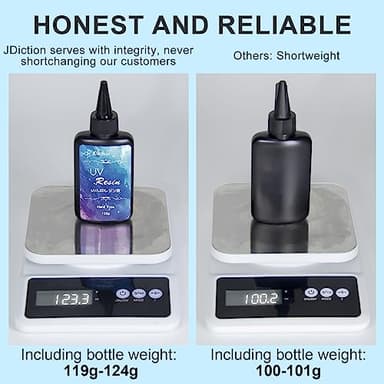 UV Resin, 2 PCS Upgrade Ultraviolet Epoxy Resin Crystal Clear Hard Glue Solar Cure Sunlight Activated Resin for Handmade Jewelry, DIY Craft Decoration, Casting and Coating(200g) - Image 5