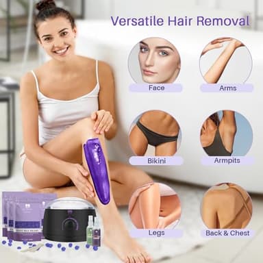 BLITZWAX Brazilian and Bikini Waxing Kit for Women, Hard Wax Warmer for Face, Legs, and Body, At Home Hair Removal Kit, Beginner Friendly, Quick Heating, 28 Accessories - Image 3